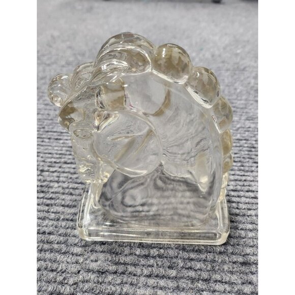 Vintage 1930s Clear Federal Pressed Glass Horse Head Stallion Book End - Picture 4 of 7